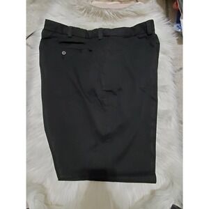 IZOD Big & Tall Double Pleat Pants - Black W52 x L30